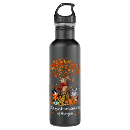 Its The Most Wonderful Time Of The Year Family Cat Stainless Steel Water Bottle