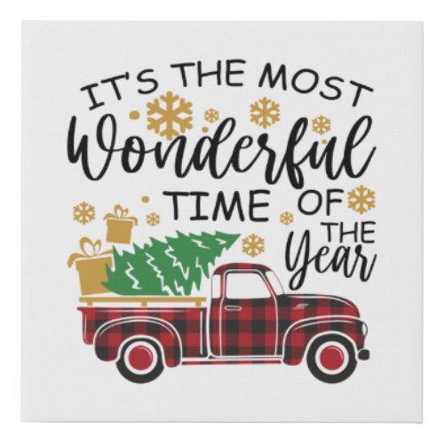 Its The Most Wonderful Time Of The Year Faux Canvas Print