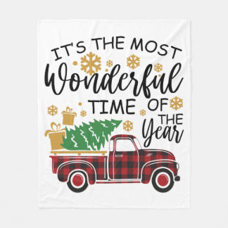 It's The Most Wonderful Time Of The Year Fleece Blanket