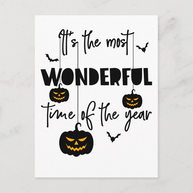 It's the Most Wonderful Time of the Year Halloween Postcard (Front)