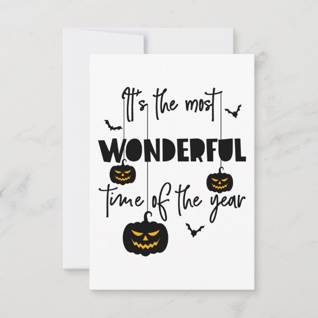 It's the Most Wonderful Time of the Year Halloween RSVP Card (Front)
