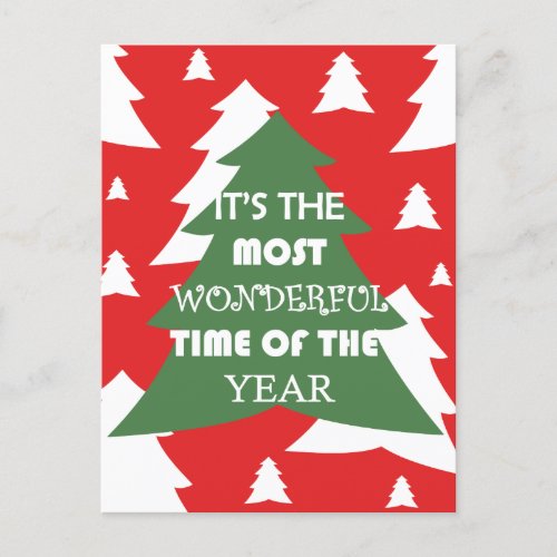 Its the most wonderful time of the year holiday postcard