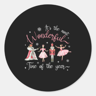 It's The Most Wonderful Time Of The Year Nutcracke Classic Round Sticker