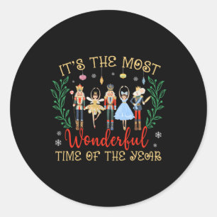 Its The Most Wonderful Time Of The Year Nutcracker Classic Round Sticker