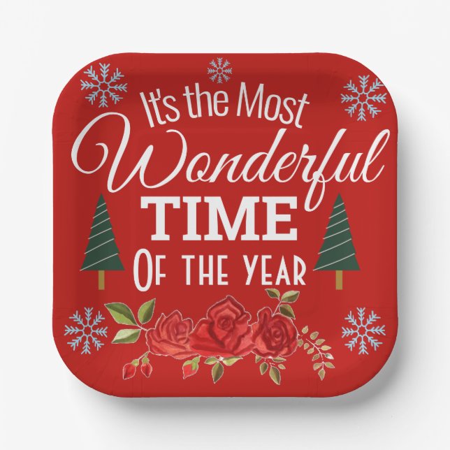 It's The Most Wonderful Time of the Year   Paper Plates (Front)