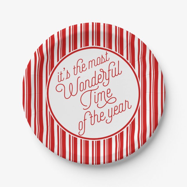 It's The Most Wonderful Time Of The Year Paper Plates (Front)