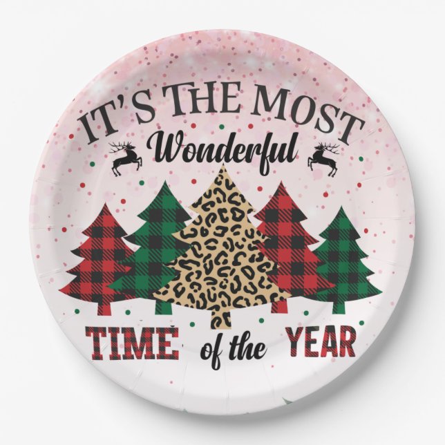 It's The Most Wonderful Time Of The Year Paper Plates (Front)
