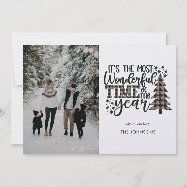 It's The Most Wonderful Time Of The Year Photo  Holiday Card (Front)
