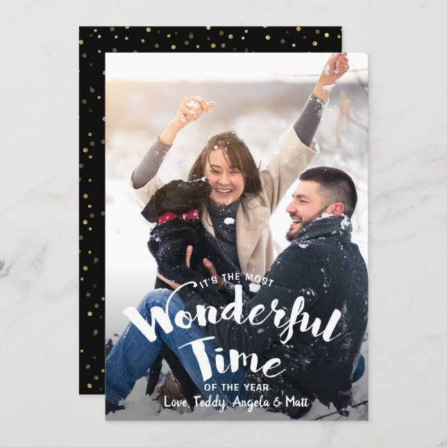 It's The Most Wonderful Time Of The Year Photo Holiday Card (Front/Back)