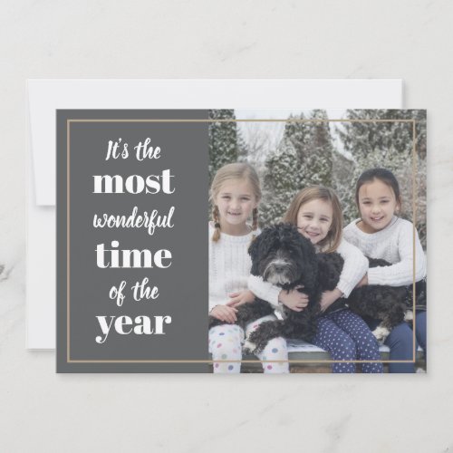 Its the most wonderful time of the year photo holiday card