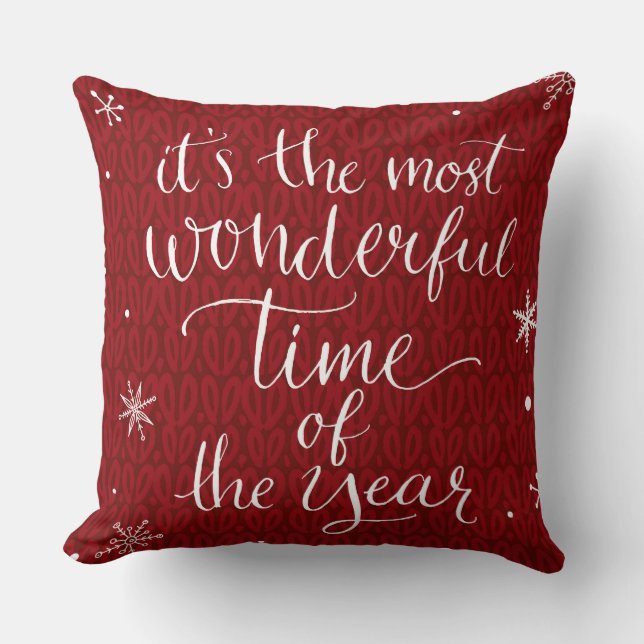 It's The Most Wonderful Time of the Year Pillow (Front)