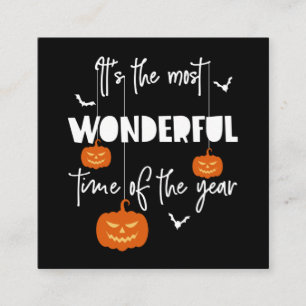 It's the Most Wonderful Time of the Year Pumpkin Square Business Card