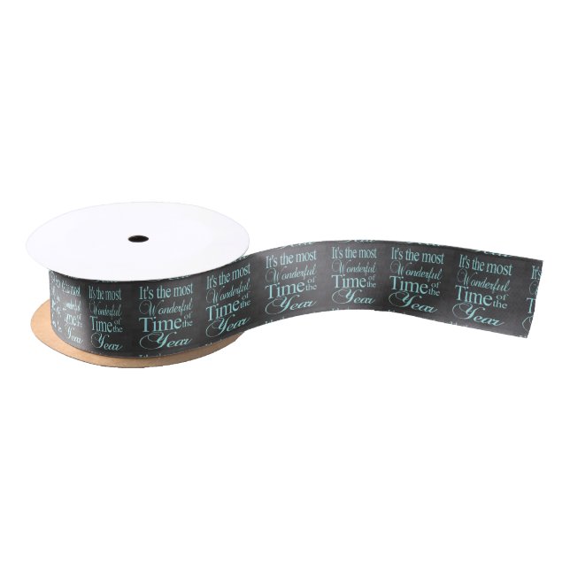 It's the most wonderful time of the year satin ribbon (Spool)