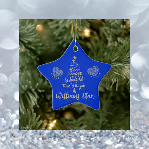 It's the most wonderful time of the year Silver Ceramic Ornament