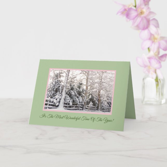 IT'S THE MOST WONDERFUL TIME OF THE YEAR! SNOWY  CARD (Orchid)