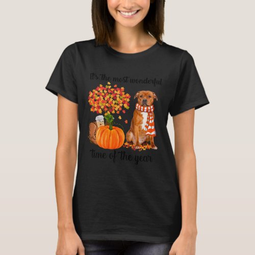Its The Most Wonderful Time Of The Year Staffy Dog T_Shirt