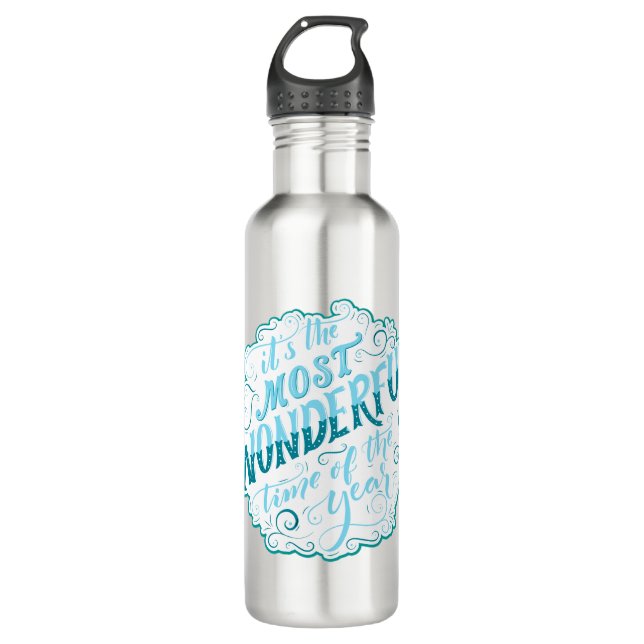 It's the Most Wonderful Time of the Year Stainless Steel Water Bottle (Front)