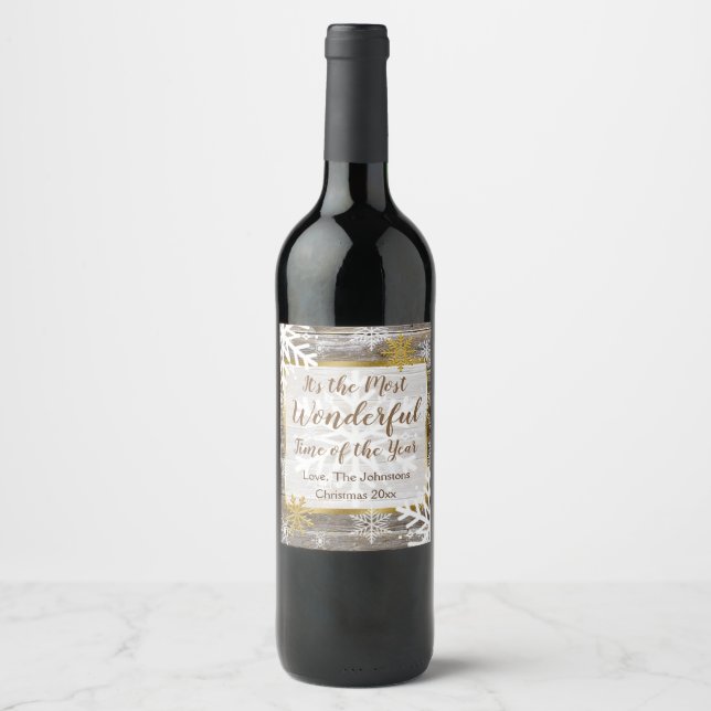 It's the Most Wonderful Time of the Year Wine Label (Front)