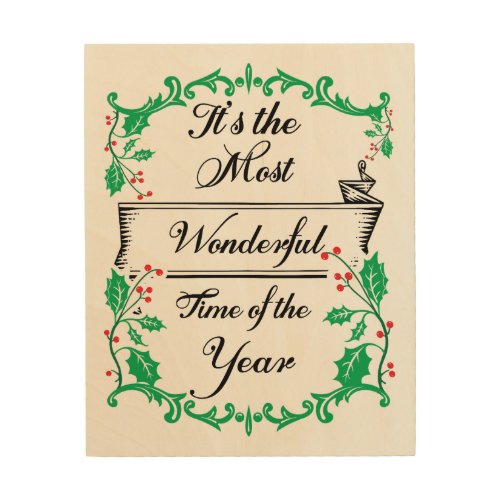 its the most wonderful time of the year wood wall art