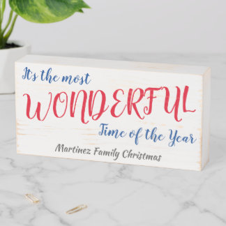 It's The Most Wonderful Time Of The Year Wooden Box Sign