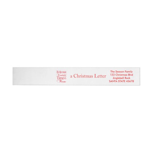 Its the most wonderful time of the year wrap around address label