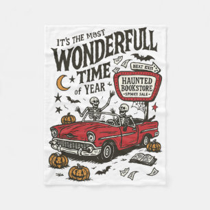 It's The Most Wonderful Time Of Year Halloween Ske Fleece Blanket