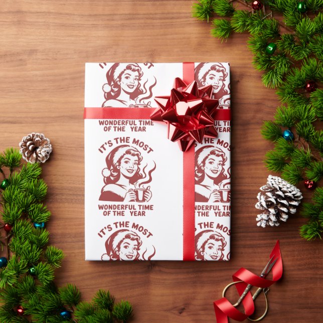 It's The Most Wonderful Time Snarky Christmas  Wrapping Paper (Holiday Gift)