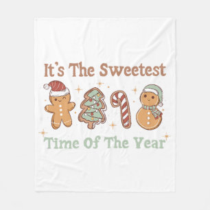 It's The Sweetest Time Of The Year Cute Funny Xmas Fleece Blanket