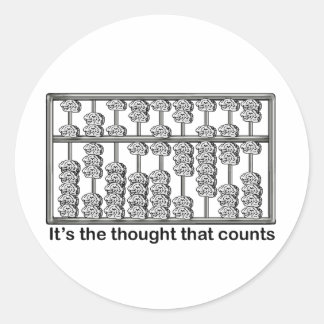 It's the thought that counts classic round sticker