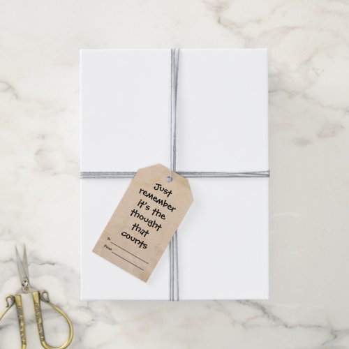 Its the thought that counts humor gift tags