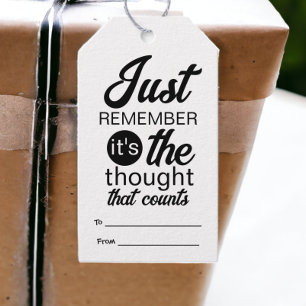 Its the thought that counts humor gift tags