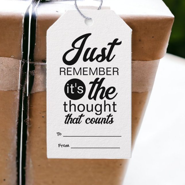 Its the thought that counts humor gift tags (Its the thought that counts humor gift tags from Ricaso)