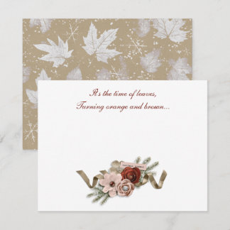 It's the Time of Leaves Note Card
