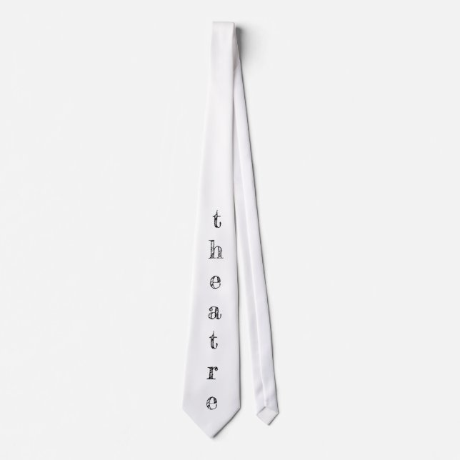 It's theatre not theater necktie neck tie gift (Front)