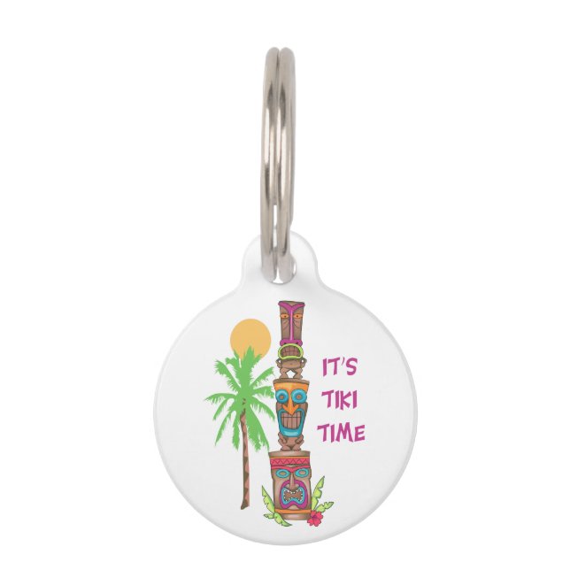 It's Tiki Time Pet ID Tag (Front)