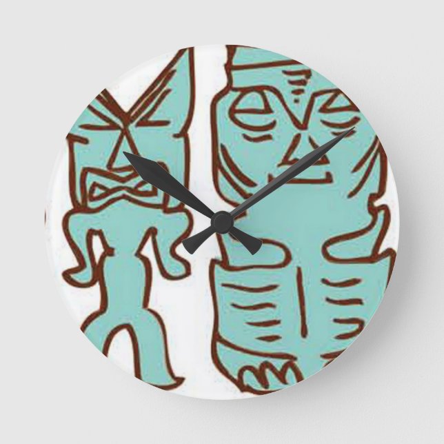 It's Tiki Time! Round Clock (Front)