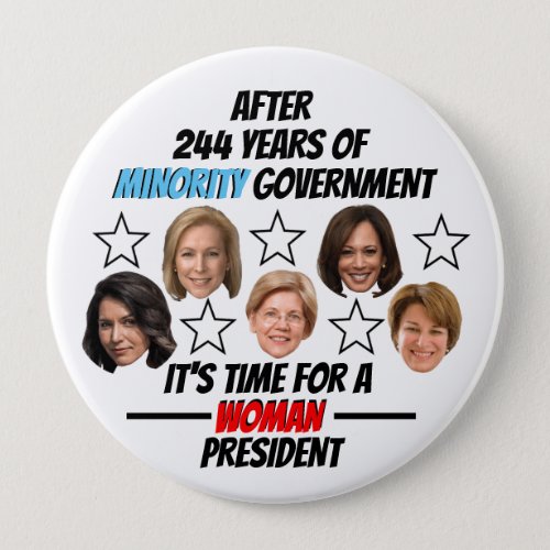 Its Time foer a WOMAN President Button