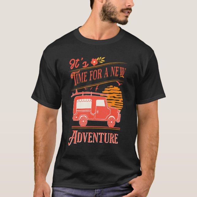 It's Time For A New Adventure Rv & Road Trip T-Shirt (Front)