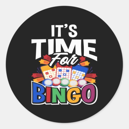 ItS Time For Bingo Bingo Player Classic Round Sticker