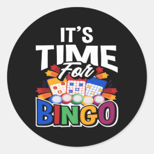 It'S Time For Bingo Bingo Player Classic Round Sticker