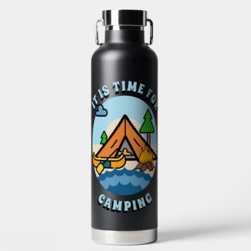 Its Time for Camping Personalized Water Bottle
