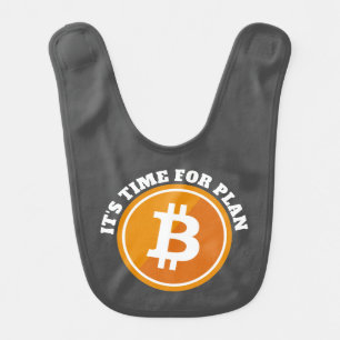 It's Time for Plan B - Bitcoin Icon cryptocurrency Baby Bib