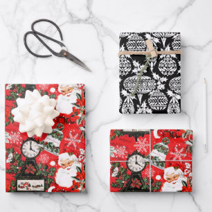 It's Time For Santa Wrapping Paper Sheets