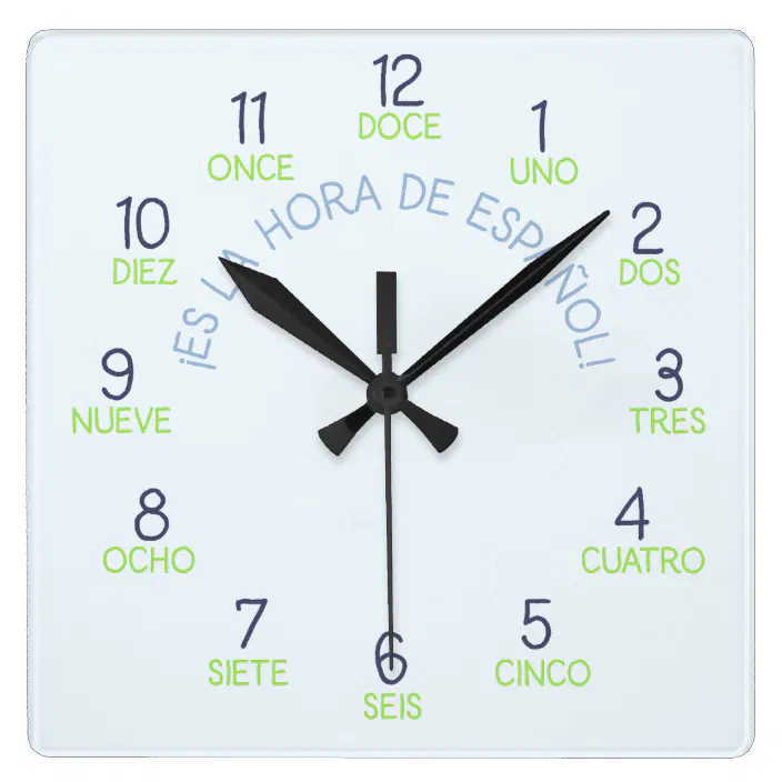 It S Time For Spanish Clock Zazzle Com