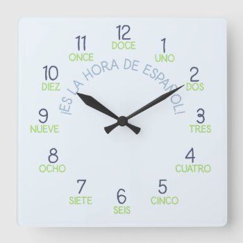 It's Time For Spanish Clock by Eye_for_design at Zazzle