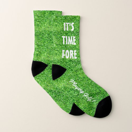 Its Time Fore Playing Golf Lover Celebration Party Socks