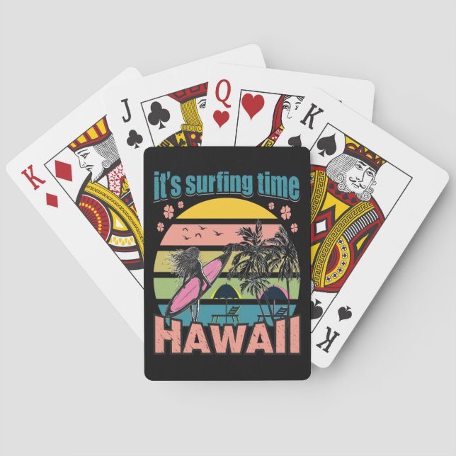 It's Time Surfing - Hawaii Poker Cards (Back)