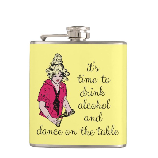 It's time to drink alcohol and dance on the table flask (Front)