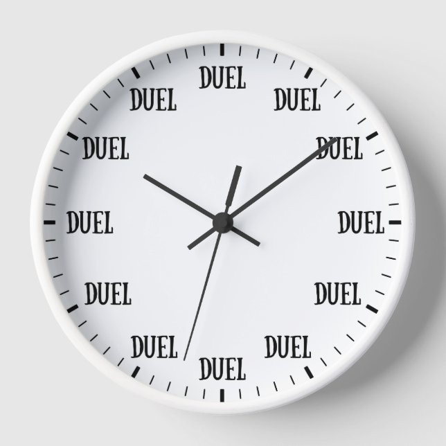 It's Time to Duel Clock - Funny Dueling Hour Clock (Front)