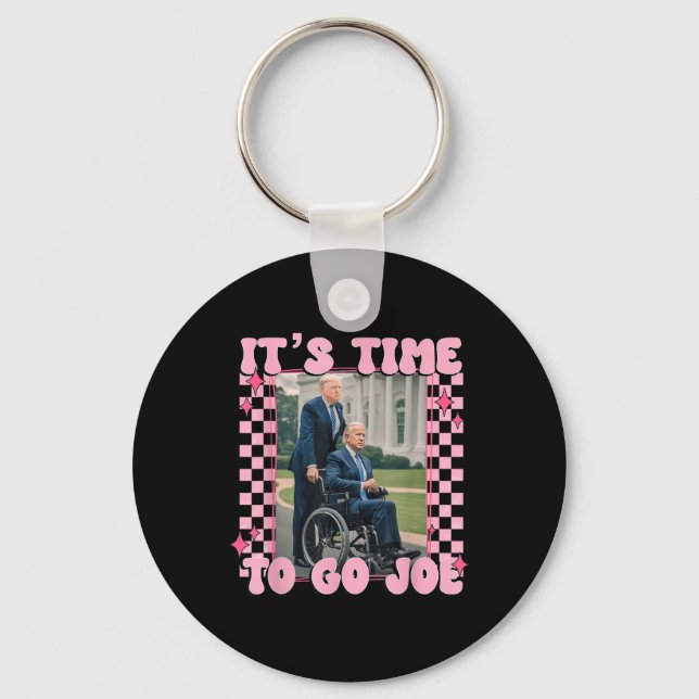 Its Time To Go Joe Funny Trump 2024  Keychain (Front)